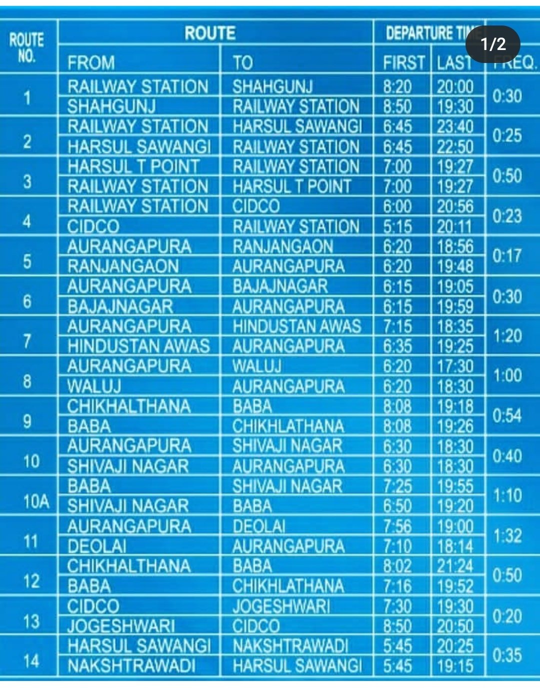Aurangabad Smart City Bus On Twitter Updated Timetable Of Aurangabad aurangabad-smart-city-bus-on-twitter-updated-timetable-of-aurangabad