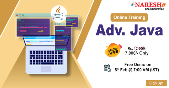 nareshitech's tweet image. Special Offer Rs.7,000/- Only (Online Training)
Advanced Java Online Training Demo on 5th Feb @ 7:00 AM IST By Real-Time Expert
Demo link: zoom.us/j/232919316
📧: online@nareshit.com | 📲: +91-8179191999
#advancedjavaonlinetraining #advancedjavaonlinecourse