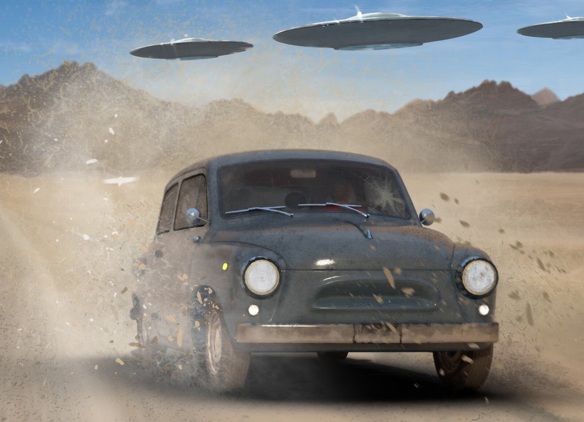 CBUK1976's tweet photo. Concept Artwork for an Area 51 chase created in Adobe Dimension and adjusted in Photoshop and Lightroom. https://t.co/QG4j6odjT4 https://t.co/6J2hAJnJay