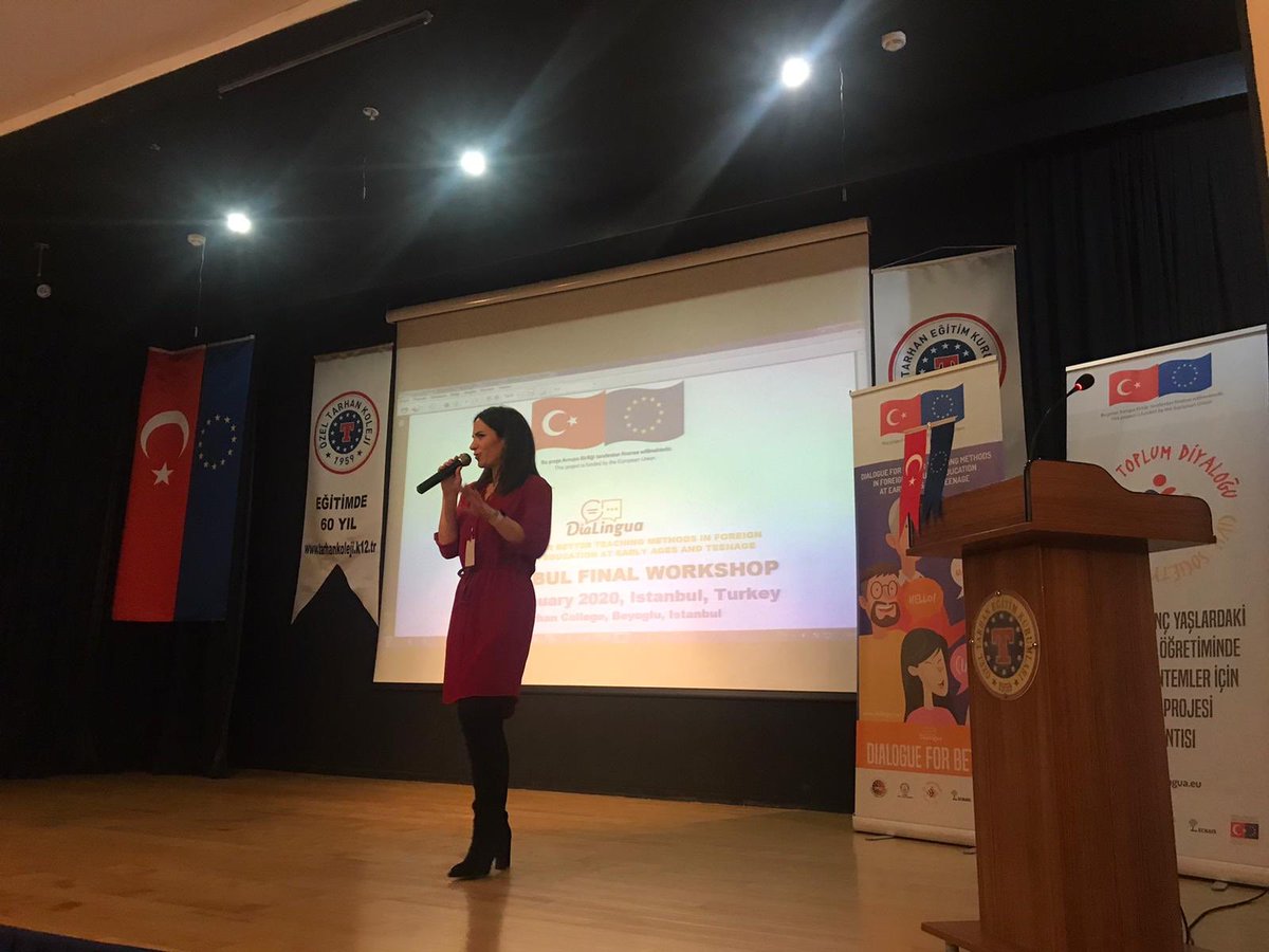 DiaLinguaEU's tweet photo. 🇹🇷🇪🇺We have started our technical workshops!
Ms. Mona Aykul is giving her Keynote speech
#istanbulfinalworkshop #dialingua #dialinguaeu #tozok #ecnais #siviltoplumdiyalogu #abbaskanligi https://t.co/WPDkImFkPs