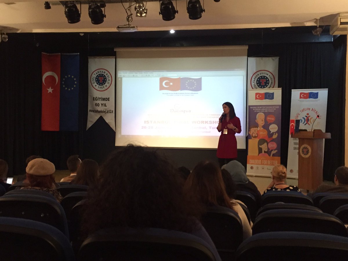 DiaLinguaEU's tweet photo. 🇹🇷🇪🇺We have started our technical workshops!
Ms. Mona Aykul is giving her Keynote speech
#istanbulfinalworkshop #dialingua #dialinguaeu #tozok #ecnais #siviltoplumdiyalogu #abbaskanligi https://t.co/WPDkImFkPs