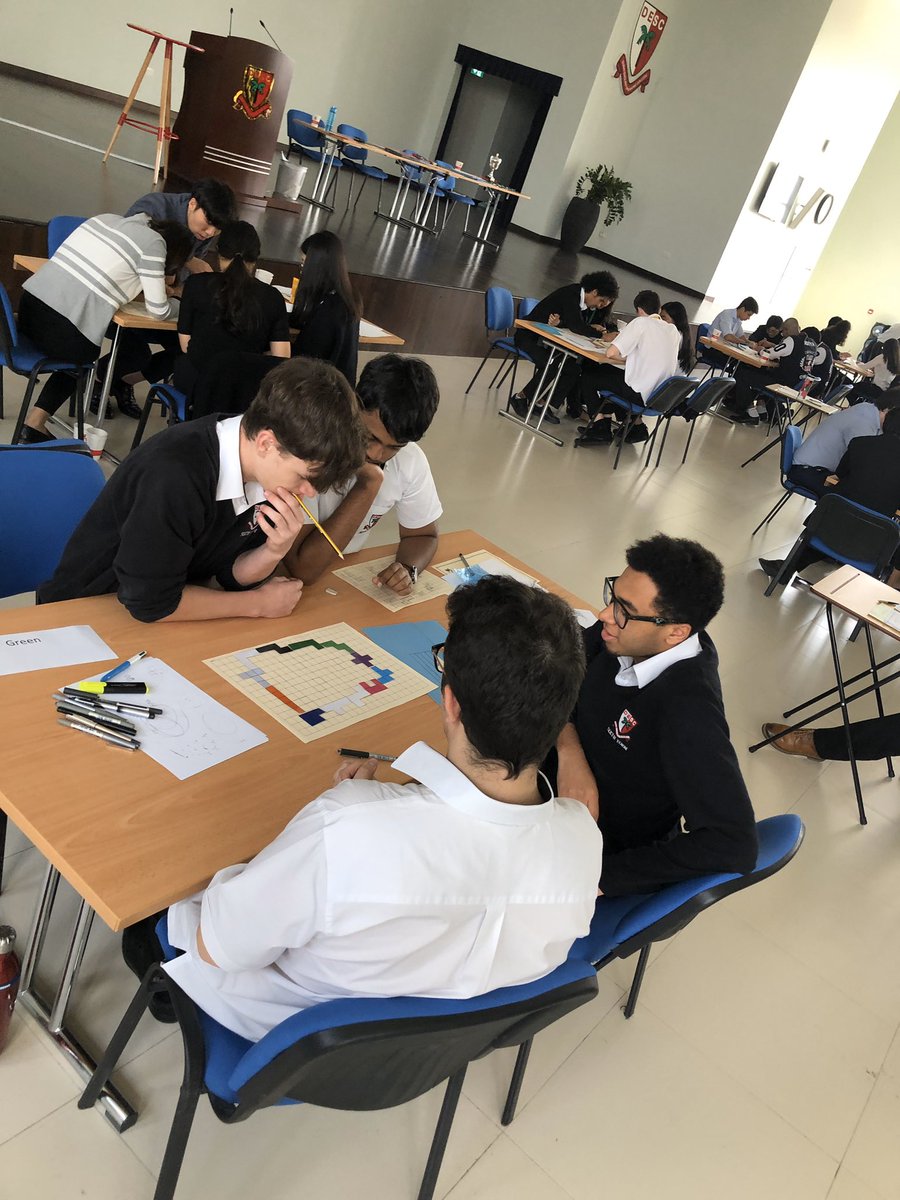 DESCmaths's tweet photo. Mathletes in full flow as we enter the final round of the DESC maths cup!  #eureka #dmsl https://t.co/iltfrxBw0j