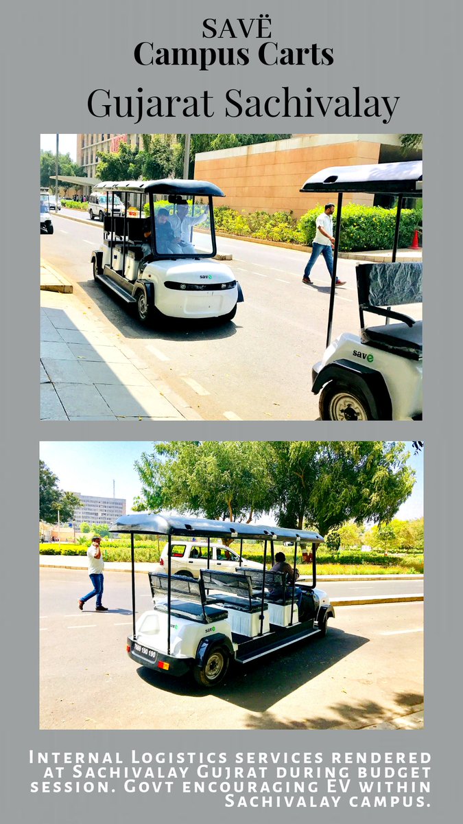 savygreentech's tweet photo. Internal Logistics services rendered at Sachivalay Gujrat during budget session. Govt encouraging EV within Sachivalay campus.

#saveeIndia #ElectricVehicles #roadTransport #eloaders #ecarts #campusCarts #golfCarts #erickshaw 

https://t.co/EzFsNzNGlR https://t.co/EhVHeK9eWX