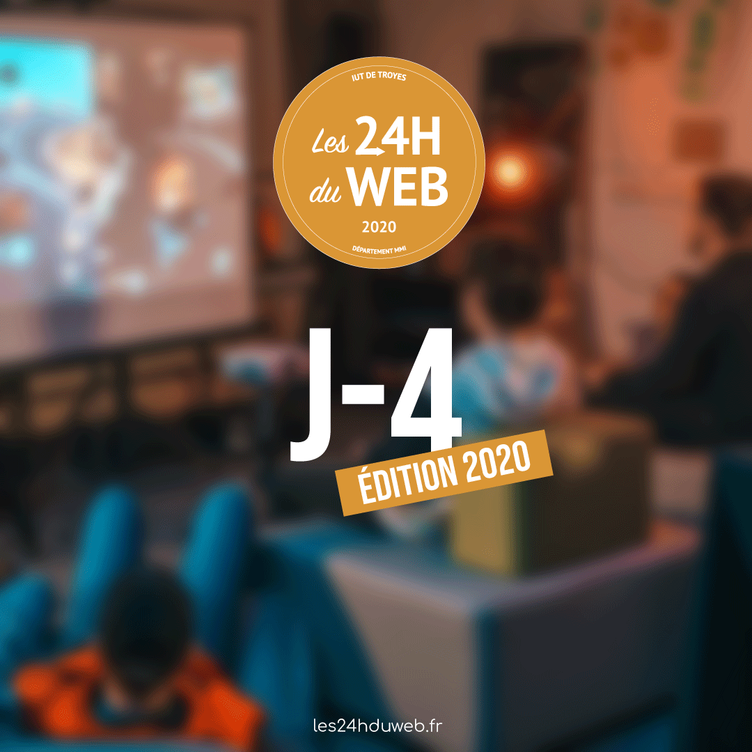 Déjà J-4 avant l'édition 2020 des 24 heures du web ! 😊 Très peu de places disponibles.. Inscris-toi vite sur les24hduweb.fr 💻