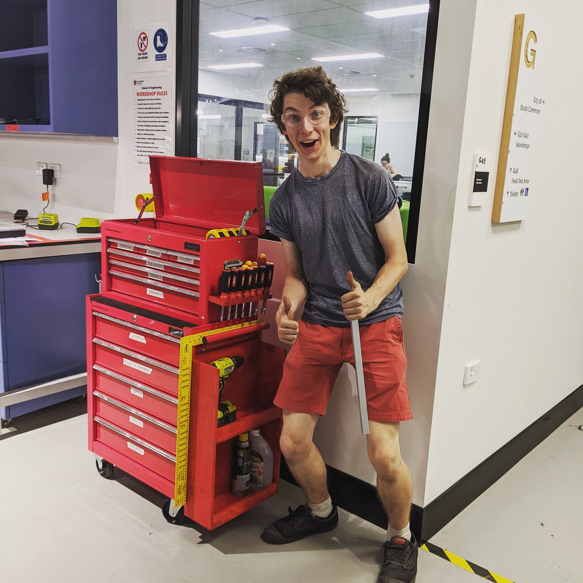 It's not all robots! This week we have also been upgrading our travel tool trolley. #omgrobots #frc