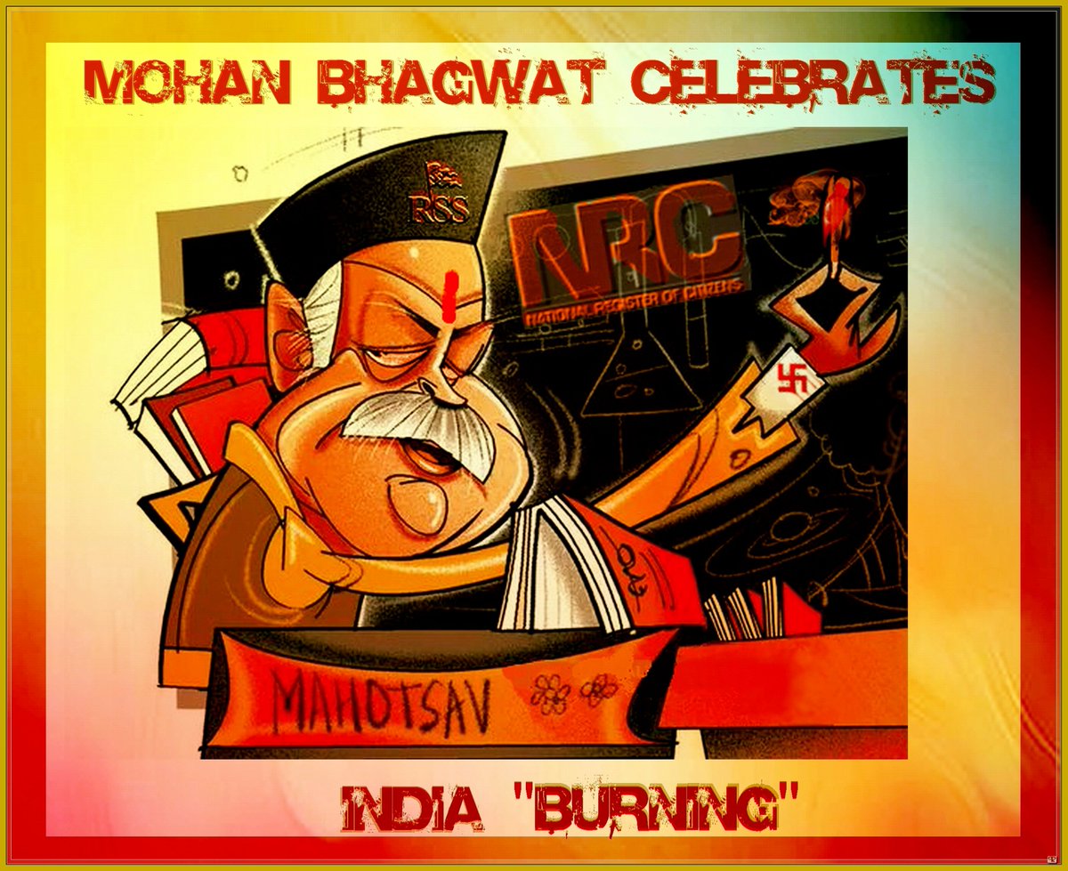 joerave's tweet photo. Similar 2 #adolfhitler #NRC
@DrMohanBhagwat & his team of India's Infiltrators,
@Narendramodi @Amitshah @myogiadityanath the entire @BJP4india @RSSorg etc R in a state of their #Misconceived #Stupid celebration cause of their ongoing #stoking of India's Racial Flames
#JaiHind https://t.co/Ezsf7YRdxv