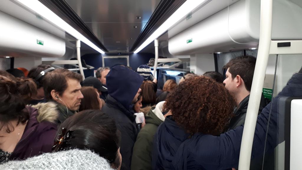 mikehatfield12's tweet photo. @northernassist great stuff this morning only 2 carriages on 0739 TOD-CTR standing room only from Todmorden no apology on screens or from guard on-board #northernfail https://t.co/G2FIe8bAh5