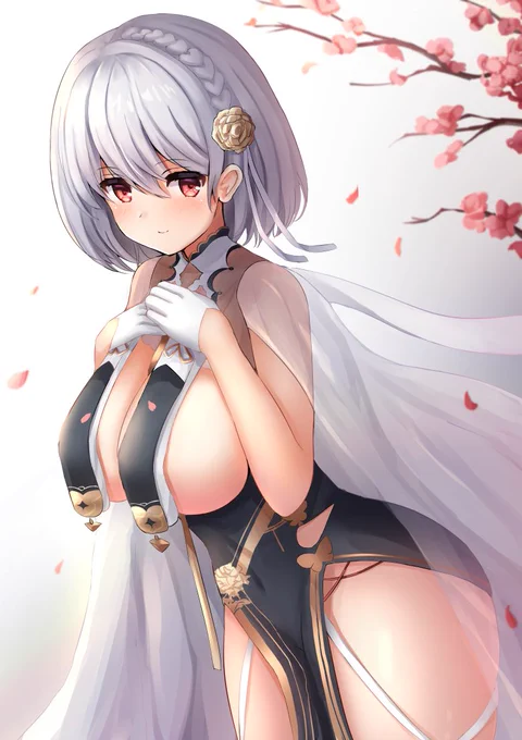 シリアスさんの物凄い衣装描きました……… #アズールレーン 