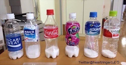 分かりやすいから見てみて！飲み物に含まれている砂糖の量www