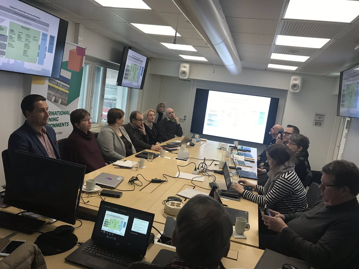 SaijaNP's tweet photo. Kaverilta oppii parhaiten vol 2. Nyt vieraina Kajaanin kaupungin liikelaitoksen ja Kainuun ammattiopiston väki Rovaniemellä. #redu #kao Agendalla mm. johtaminen ja urheiluopisto-toiminta. https://t.co/TZPX5lKBEh