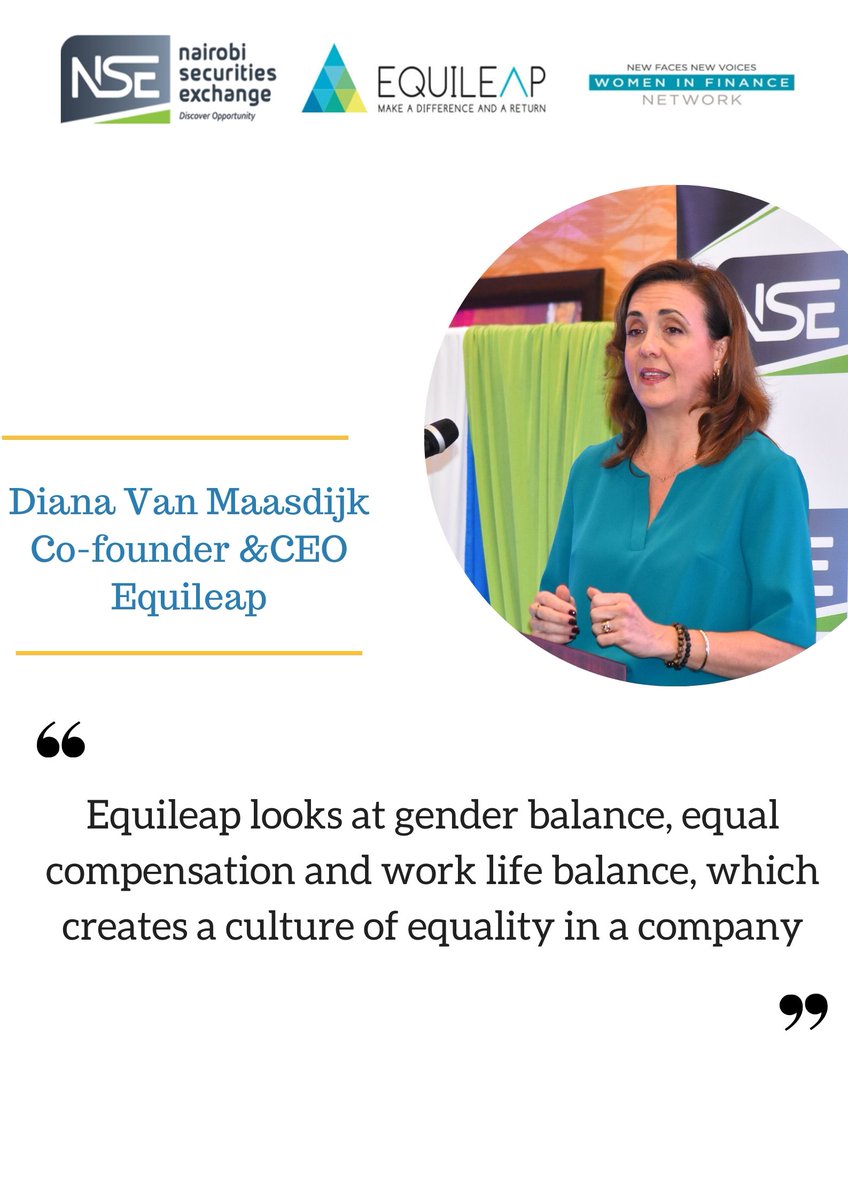 NFNVKenya's tweet photo. @DianavMaasdijk Co-Founder & CEO @equileap founded in 2016 to #accelerategenderequality in the work place. through #Research & #Scores #Worldwide listed companies.
#Partners with @NFNVKenya & @NSE_PLC on the 1st #GenderEqualityKE Report in #Africa.
👉https://t.co/Z02aZCqeCa https://t.co/4gPryUWlEn
