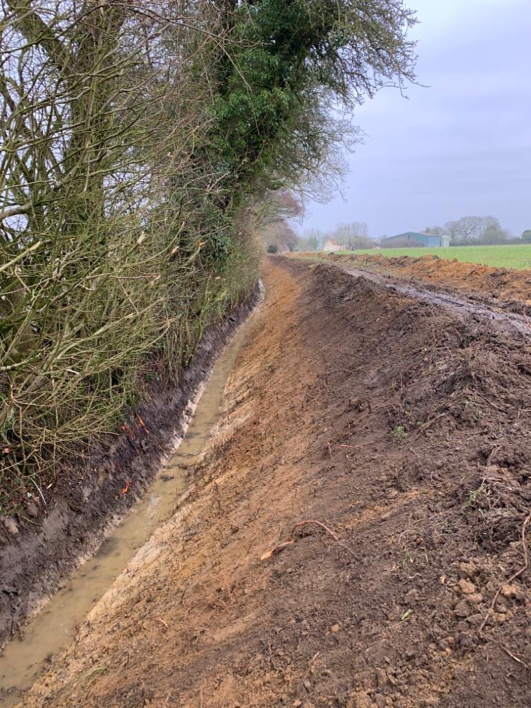WilliamMorfoot's tweet photo. A happy customer this morning after many years worth of silt and debris was removed from the bottom of this ditch by us to allow the water to start flowing again. 🙂#drainage #watermanagement #farm #ditching #ditchmaintenance https://t.co/oQmUZodkxL