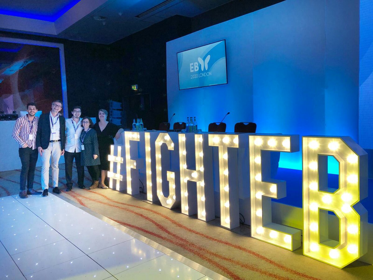 Master_bio_UC3M's tweet photo. Together WE #FIGHTEB. 1st Global Congress on #EpidermolysisBullosa #London @BioInn_CIEMAT
 #EB2020  #EBWorldCongress #FightEB #StrongerTogetherEB #convaTec 🦋💪 https://t.co/BOsYHxTy8v