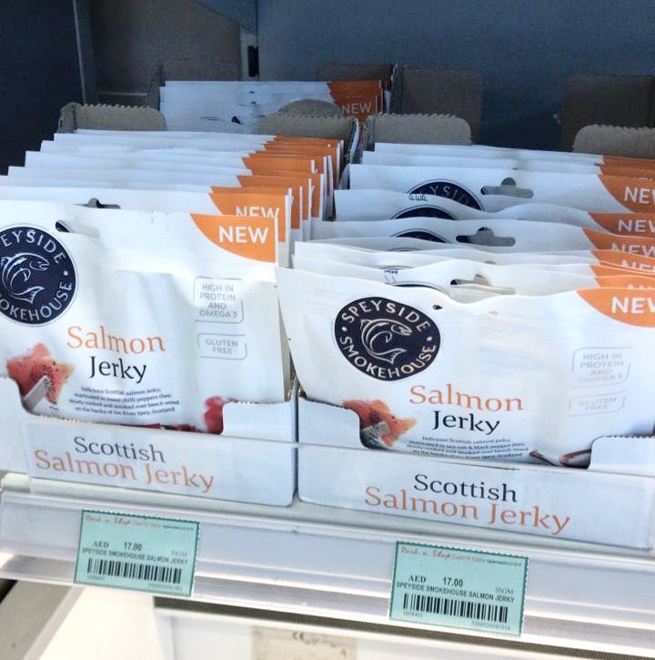Ali S. Ali (@ali_s_t_ali) on Twitter photo Great to see <a href="/SpeySmokehouse/">Speyside Smokehouse</a>’s #salmonjerky now retailing at @ParknShopDubai after the retailer’s visit to #Scotland in Oct 2019. High in #protein & #omega3. #Glutenfree too. What else do you need! A fantastic healthy snack
#ScotlandIsNow #ShowcasingScotland <a href="/DITIscotland/">Directorate for International Trade and Investment</a> #Dubai Great to see <a href="/SpeySmokehouse/">Speyside Smokehouse</a>’s #salmonjerky now retailing at @ParknShopDubai after the retailer’s visit to #Scotland in Oct 2019. High in #protein & #omega3. #Glutenfree too. What else do you need! A fantastic healthy snack
#ScotlandIsNow #ShowcasingScotland <a href="/DITIscotland/">Directorate for International Trade and Investment</a> #Dubai