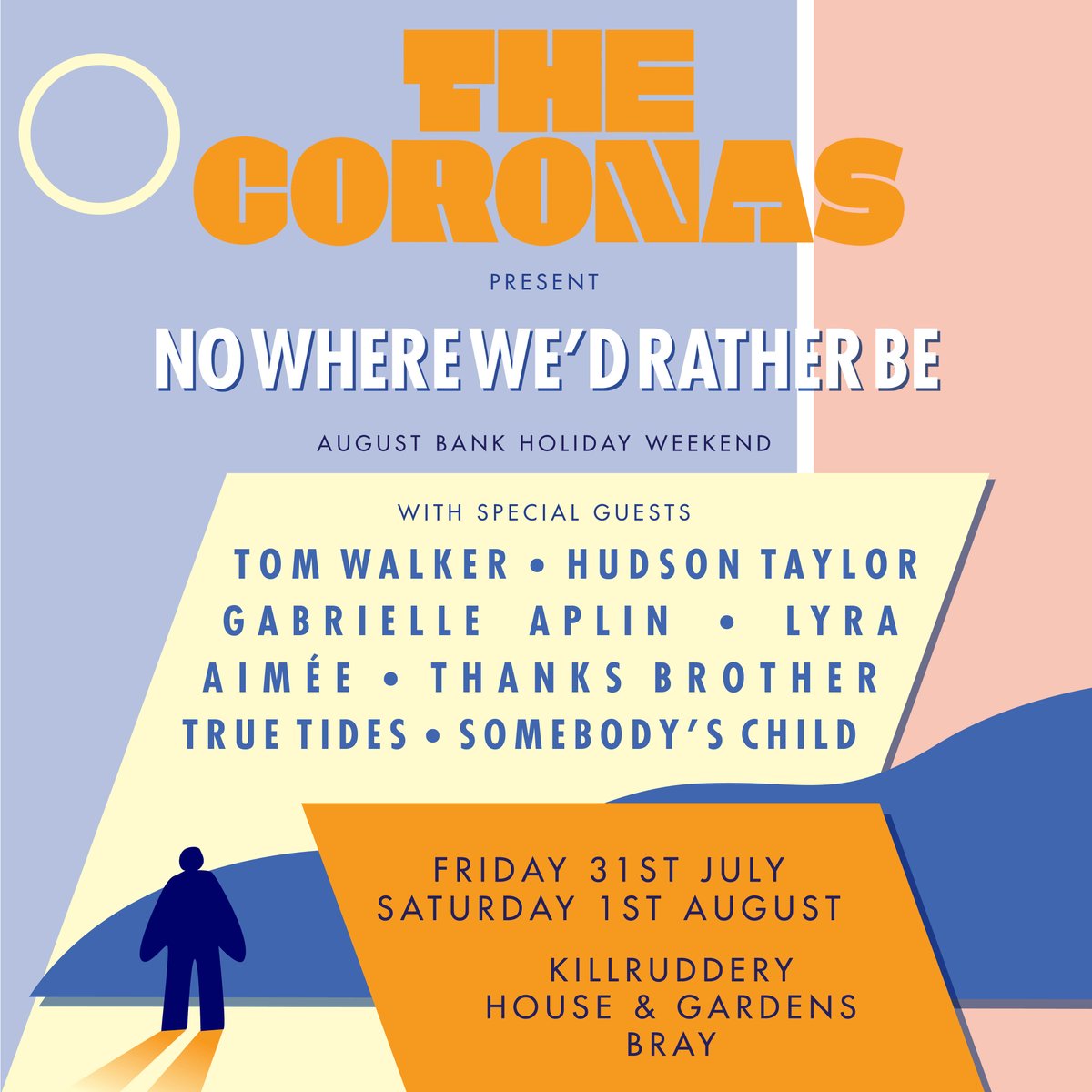 ✵ <a href="/TheCoronas/">The Coronas</a> present 'No Where We'd Rather Be' - a very special two-day festival at Killruddery House and Gardens, Bray on Friday July 31st and Saturday Aug 1st! 

Presale - mcd.ie/competitions/t…
Tickets on sale 9am this Friday ✵