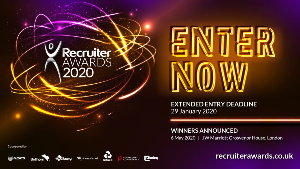 Think you are the best of the best in the Recruitment world?! Prove it now by entering <a href="/RecruiterMag/">Recruiter Magazine</a> 2020 awards recruiterawards.co.uk #RecruiterAwards 🔥🔥 #RecruiterRicky