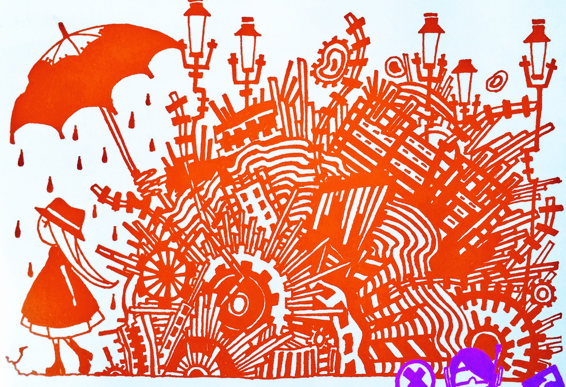 稔紀 イラスト 絵 版画 シルクスクリーン 絵描きさんと繋がりたい シルクスクリーン版 授業中教科書の下 T Co Zqkewy7qpn Twitter