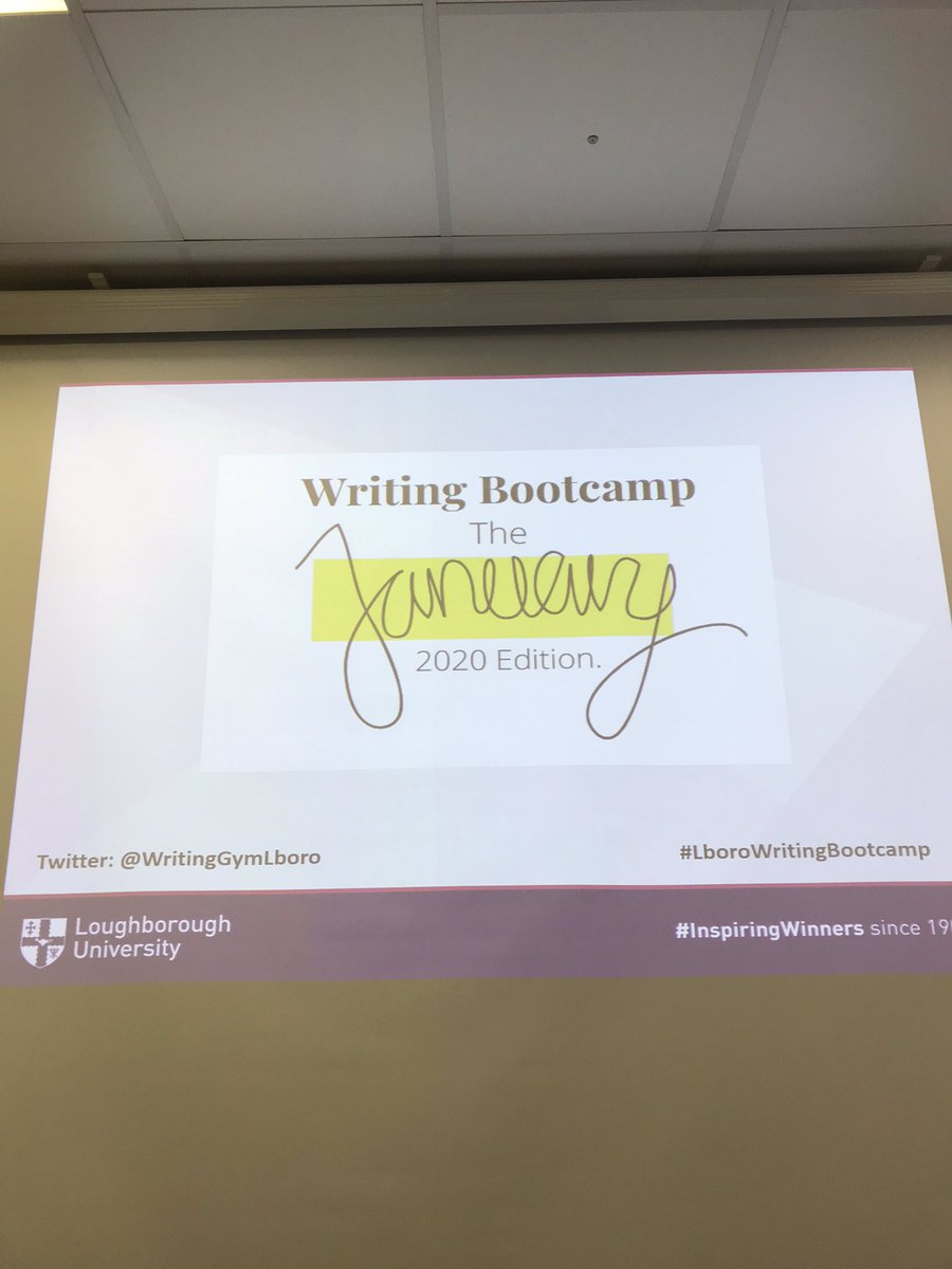 So excited to be running our #LboroWritingGym January Writing Bootcamp this week, along with the wonderful <a href="/KristinaGavran/">Dr Kristina Gavran</a>, <a href="/KatherineWoodh4/">Katie Woodhouse-Skinner</a> and <a href="/VaniNaik7/">Vani Naik (she/her)</a> (in spirit 😊) #LboroWritingBootcamp