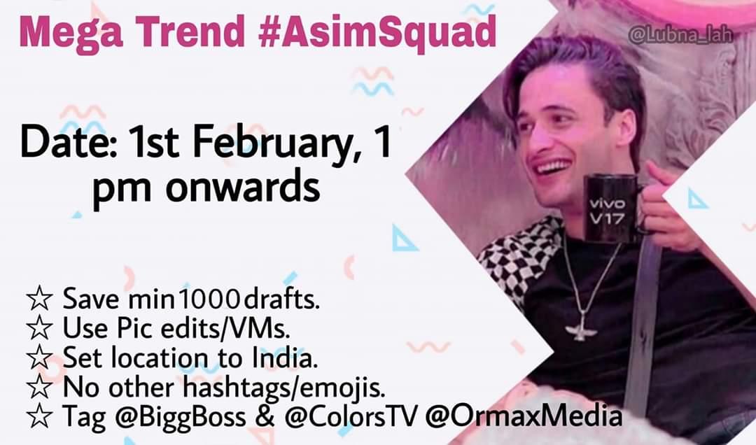 ItsNobody4U_'s tweet image. R u guys Ready For Mega Trend....

We hv to break evry records made by Chukla's bots....

So be prepare n save drafts as much u can.... Start ur preparation from now on....

And also Follow Me... @IamnobodyFor_U

#ScriptedBiggBoss13 
#BiasedBBTargetsAsim 

#AsimRiaz
