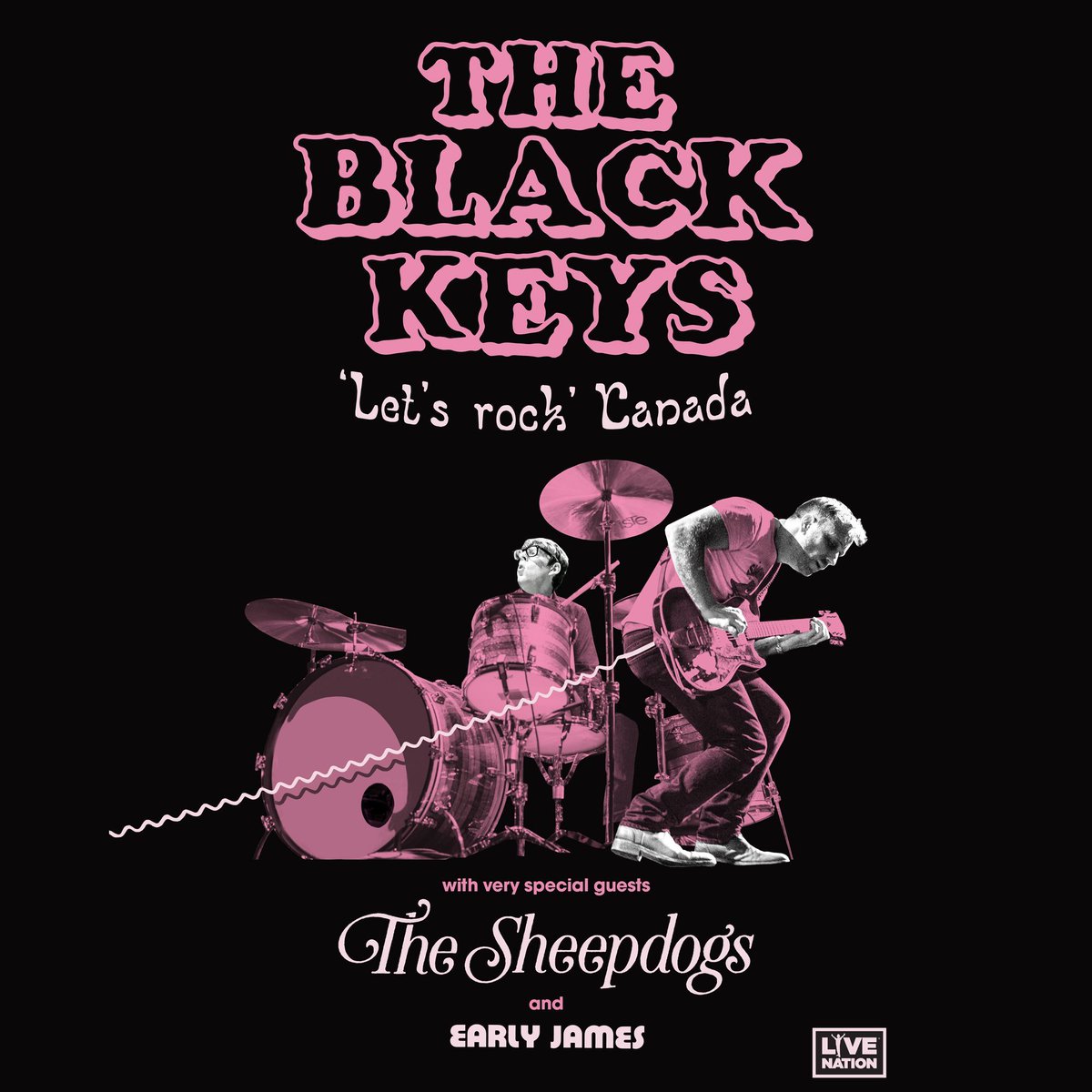 The Black Keys (@theblackkeys) on Twitter photo The Black Keys are pleased to announce that the ‘Let’s Rock’ Tour is coming to Canada in May.
Special guests: <a href="/thesheepdogs/">The Sheepdogs</a> & Early James
The Lonely Boys & Girls Club presale begins tomorrow at 10am local. General on sale starts Friday.
#LetsRock ⚡ theblackkeys.com The Black Keys are pleased to announce that the ‘Let’s Rock’ Tour is coming to Canada in May.
Special guests: <a href="/thesheepdogs/">The Sheepdogs</a> & Early James
The Lonely Boys & Girls Club presale begins tomorrow at 10am local. General on sale starts Friday.
#LetsRock ⚡ theblackkeys.com