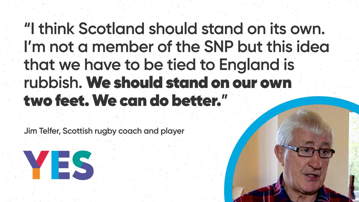 “I think Scotland should stand on its own. I’m not a member of the SNP but this idea that we have to be tied to England is rubbish. We should stand on our own two feet. We can do better.”