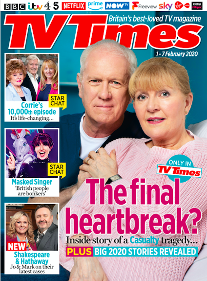 tvtimesmagazine's tweet photo. Exciting news! We have an exclusive with Casualty legends Derek Thompson & Cathy Shipton (AKA Charlie & Duffy Fairhead) in tomorrow's TV Times.
It’s a… Very special Chuffy interview & photoshoot!
#Casualty @BBCCasualty @cathship27 #Chuffy https://t.co/uwyKYNOyF1