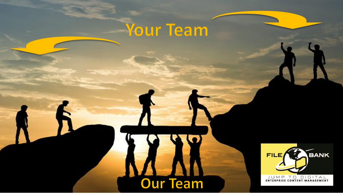 FileBankInc's tweet photo. Teamwork.
At FileBank, we’re big believers in it…both internally and externally as members of our customers’ teams.
You don’t have to face every challenge alone. Make FileBank a part of your team and make your team stronger!
https://t.co/pwut5fgs1O
#TeamFileBank #FileBank https://t.co/THzSQCsfLl