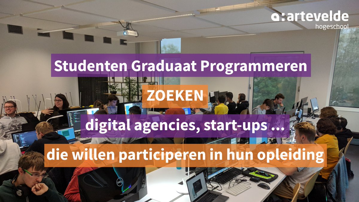drdynscript's tweet photo. Op donderdag 6 februari 2020 (om 18u) organiseert het Graduaat Programmeren van Arteveldehogeschool een netwerkevent. We zijn op zoek naar naar jullie die actief willen bijdragen aan de vorming van de programmeurs van morgen. Inschrijven via: https://t.co/Ksot7DC7HN https://t.co/bGaTeHBzma