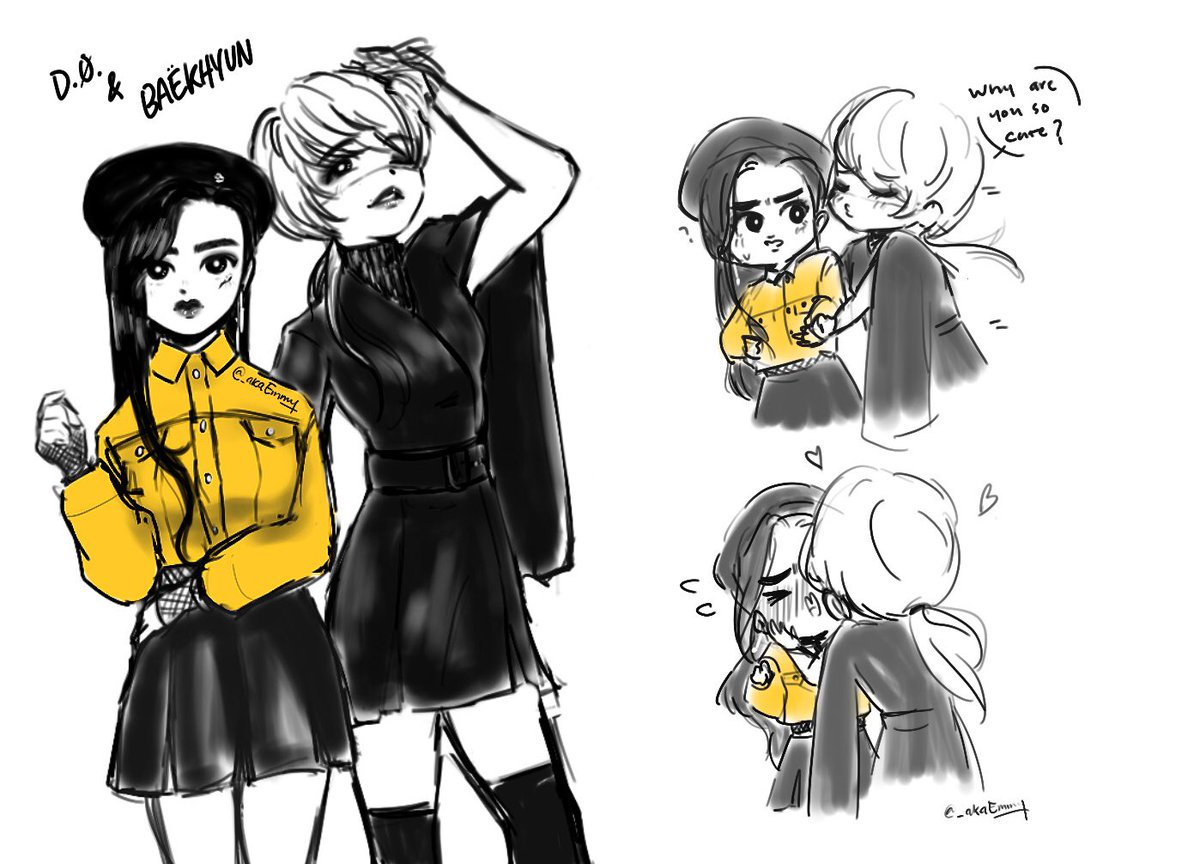 _akaEmmy's tweet image. D.Ø. &amp;amp; BAËKHYUN 💛🖤

#BaekSoo #백도 #Baekhyun #Kyungsoo @weareoneEXO