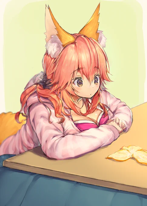 【Fate】お留守番玉藻ちゃん
ミカン(皮)と対話
#Fate 
#玉藻の前 