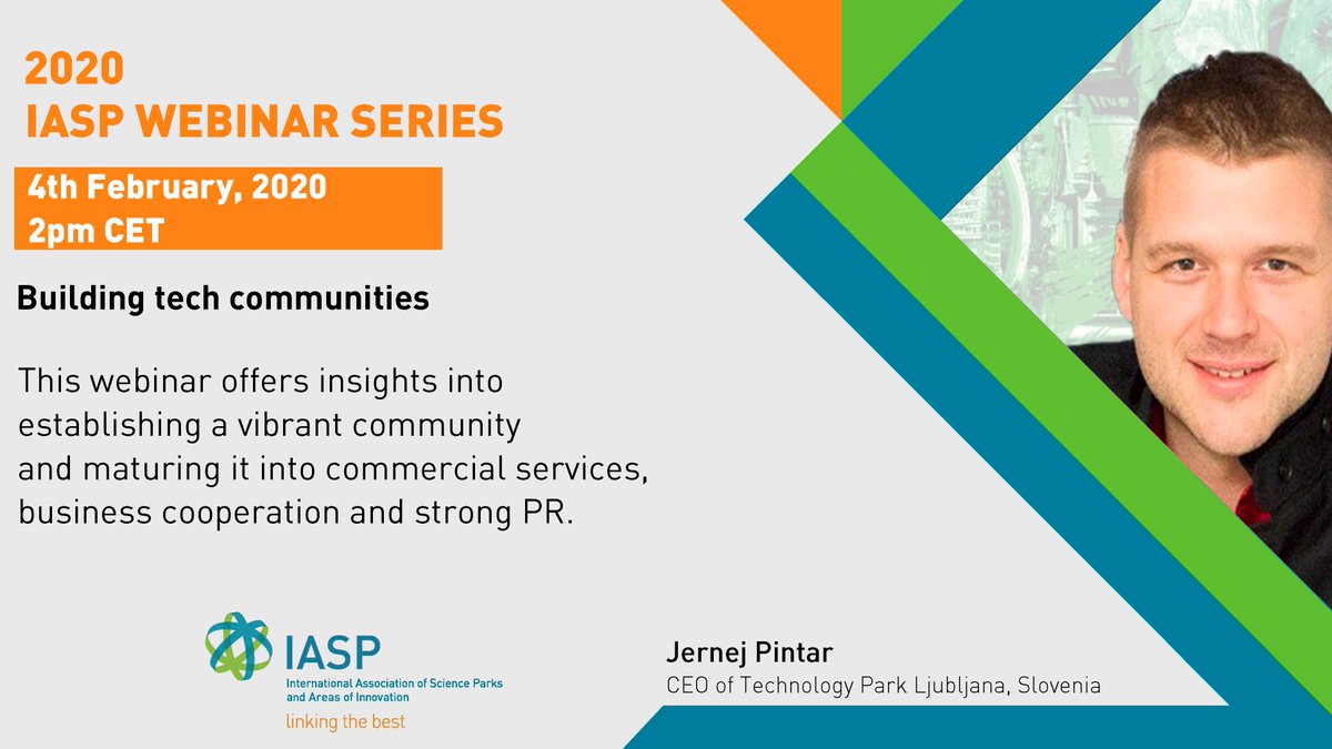 IASPnetwork's tweet photo. Join us online to explore how to establish a vibrant community from scratch, secure cooperation between #scaleups, #startups & research, and mature it into commercial services, business cooperation and strong PR. FREE for #IASPmembers! #WhyJoinIASP
https://t.co/jB1YtT8aZ5 https://t.co/YbKmtTj0E6