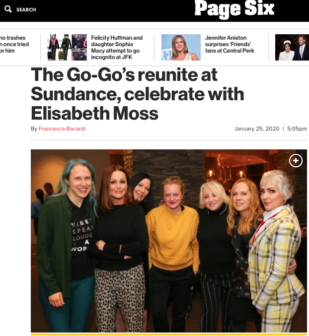 Thank you <a href="/PageSix/">Page Six</a> for covering The Luxury Escape’s reception celebrating The Go-Go’s documentary during Sundance Film Festival. pge.sx/30XrpYs
#TheGoGos #Documentary #Sundance2020
