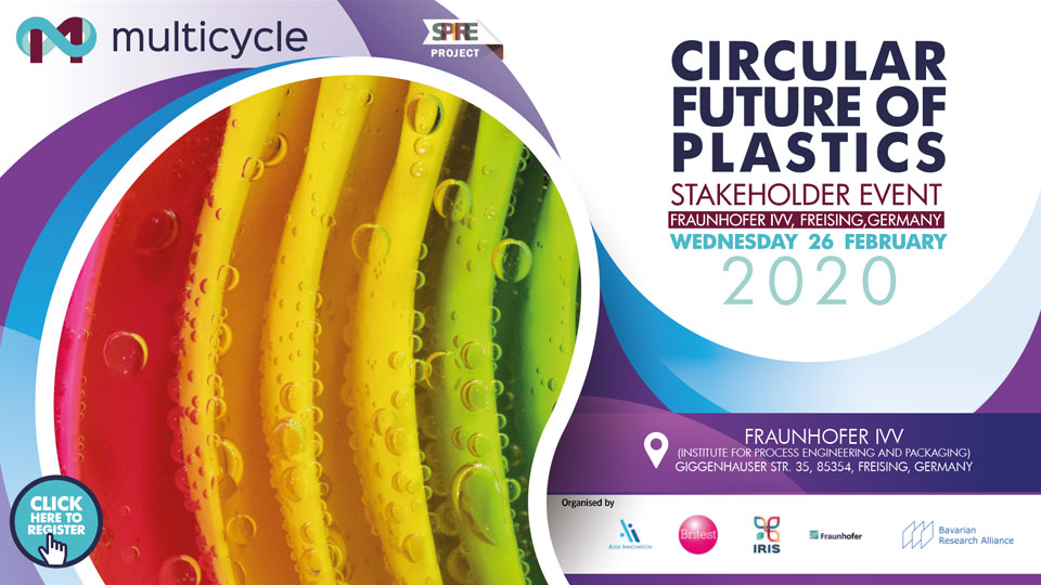 MulticycleP's tweet image. Join us and other plastics value chain stakeholders on 26th February in Freising, Germany - insight and discussion on high TRL advanced technologies and material opportunities for the sector, and innovation in sustainability assessment. Full details at bit.ly/Circular_Futur…