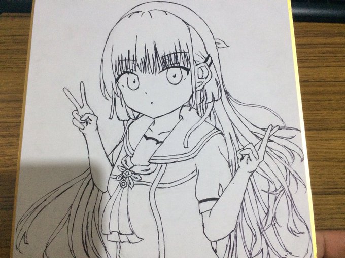 色紙の本番の線画はこんな感じです!
眠いので寝ます! 