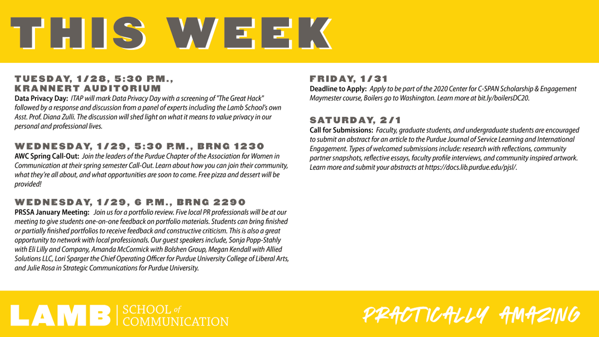 LambSchool's tweet photo. There are plenty of #practicallyamazing opportunities #ThisWeekNextWeek. Swipe to see what's going on. https://t.co/RJQC5dY2XM