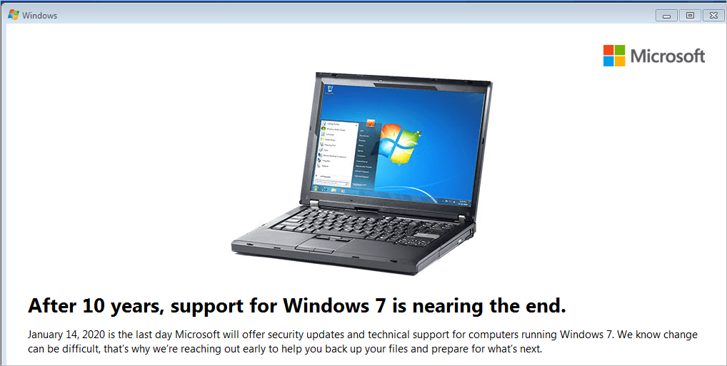 Windows 7, End of the line.

Less than a week to upgrade your PCs to Windows 10 for free.

More here: scotbbtel.co.uk/update-to-wind…