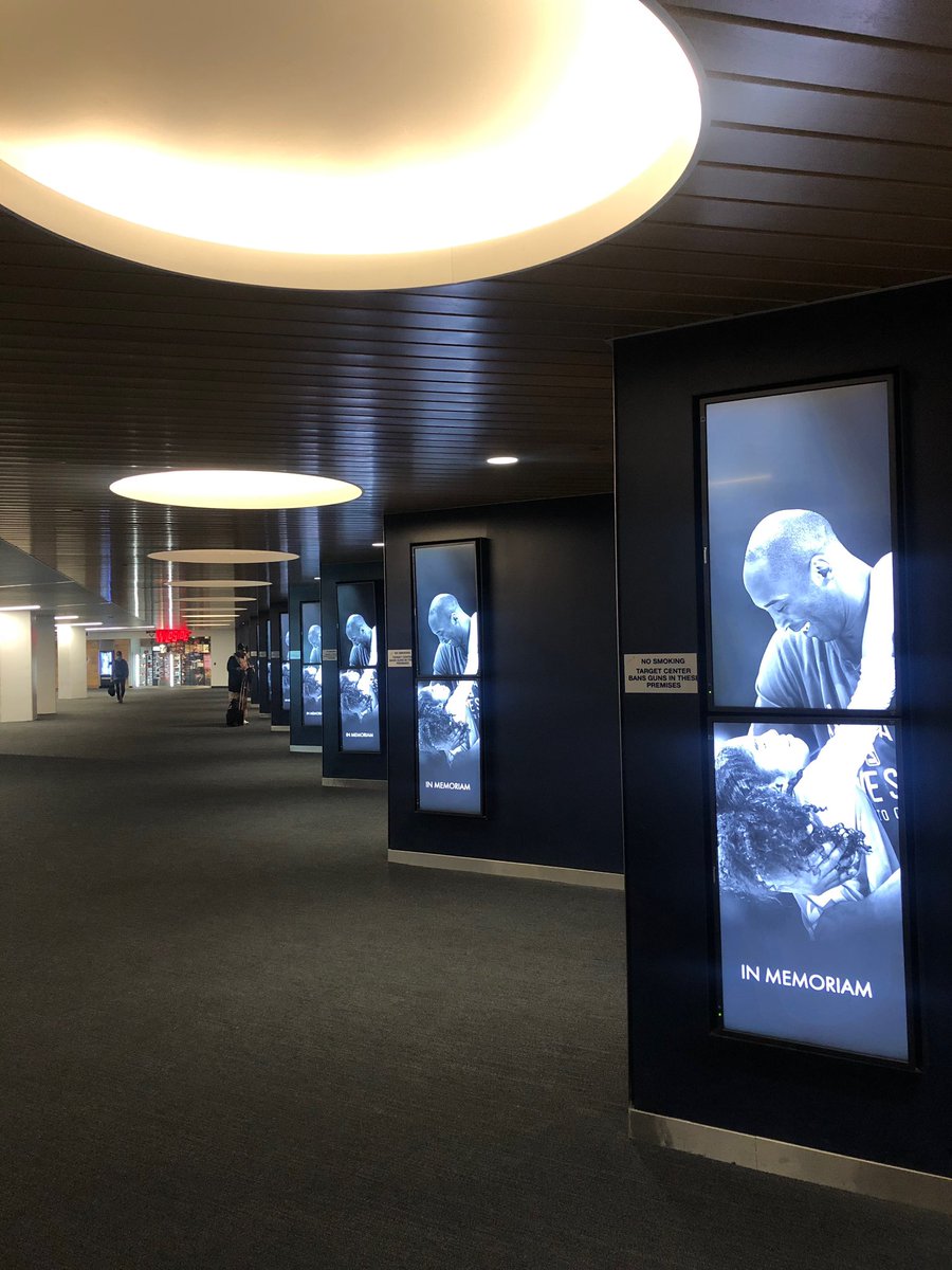 JonKrawczynski's tweet photo. Target Center honors Kobe and GiGi https://t.co/FAdYsd0Mif