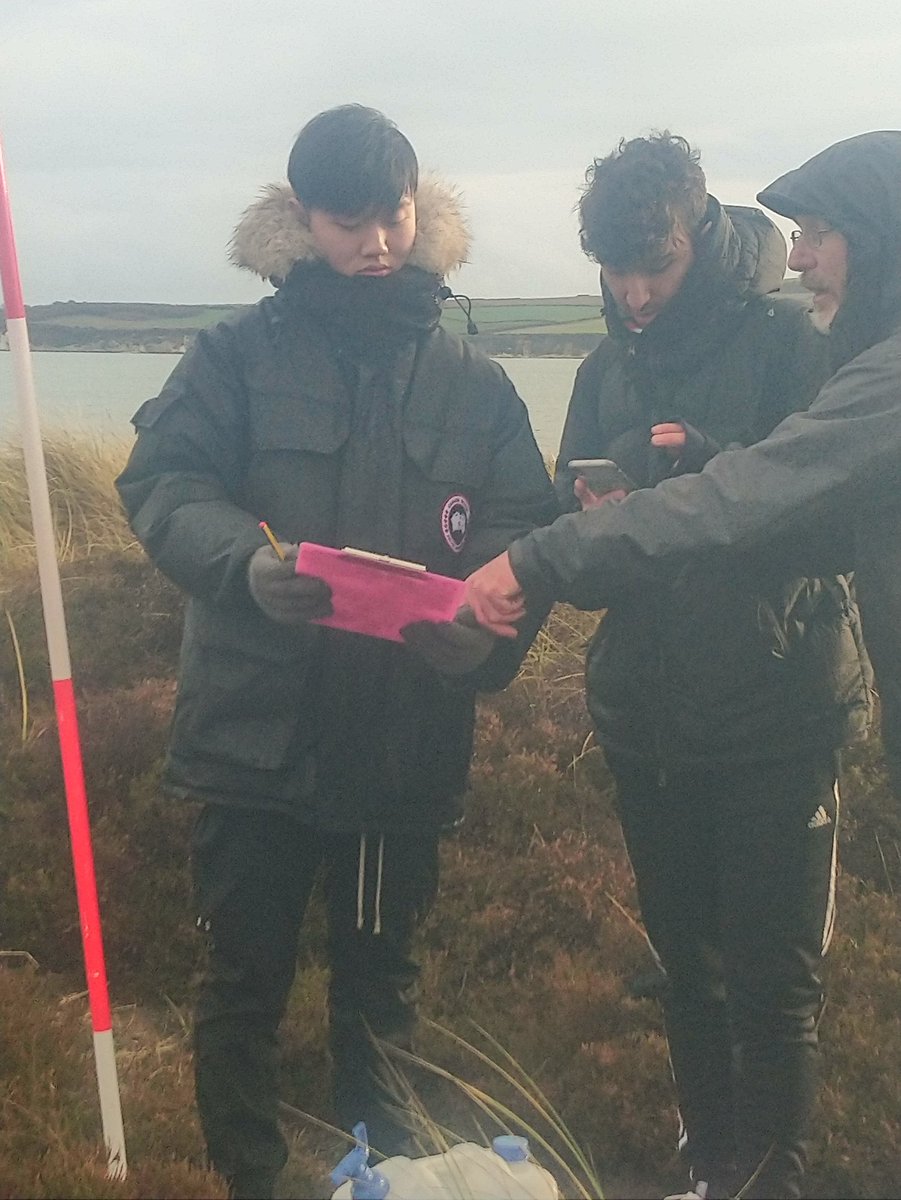 Geography Fieldtrip data collection at Studland Beach <a href="/DoverCollege/">Dover College</a> @geofieldworkltd