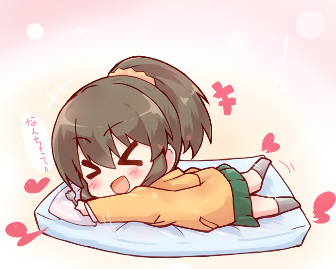 ユッコちゃん 布団に先回りしてからの まな板の上のー堀ー すみません ほんと寝 とんぐのイラスト
