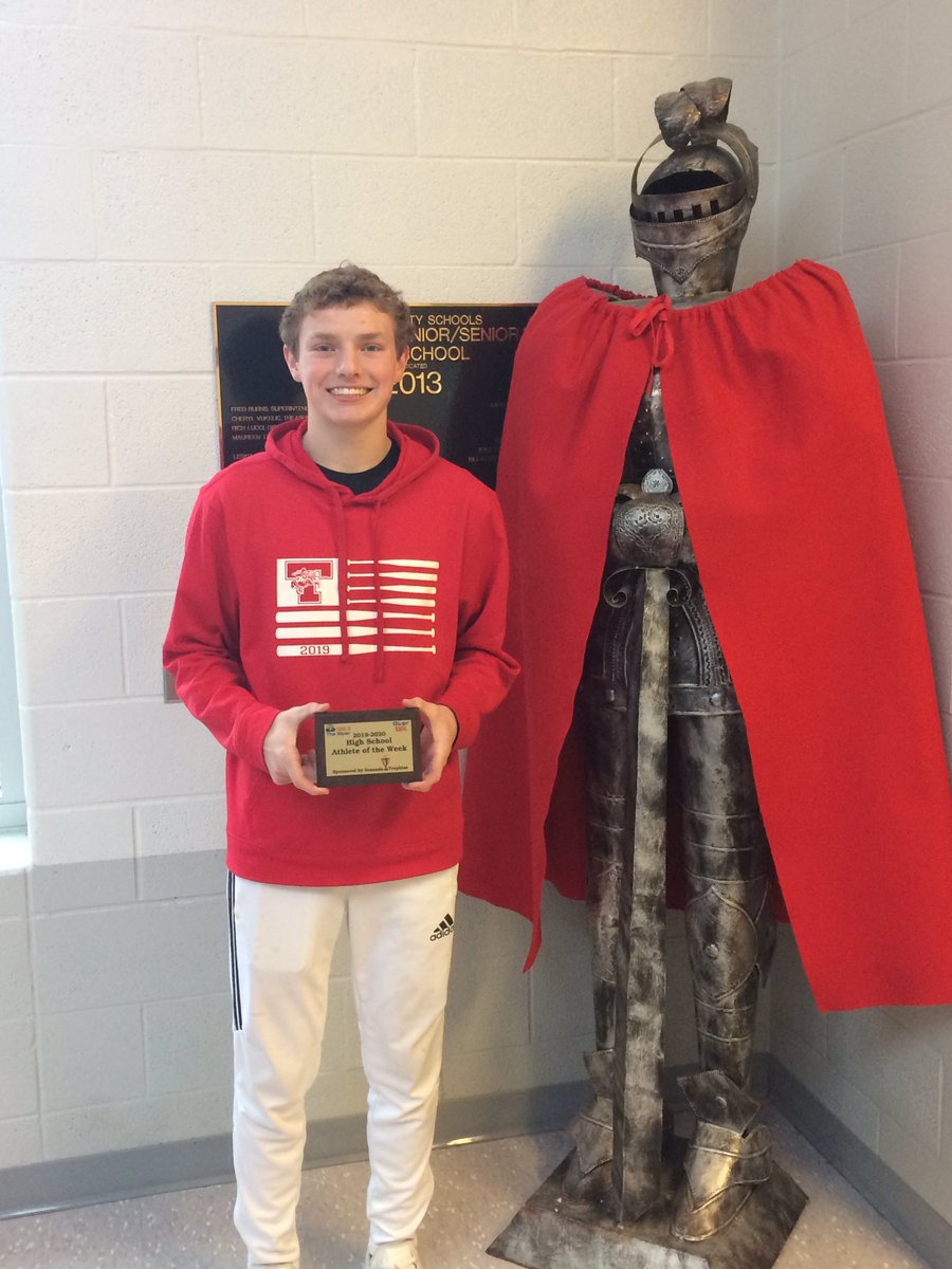 RedKnightAthlet's tweet photo. CONGRATULATIONS to Brendan Matyas on being named 106.3 The River’s “Athlete of the Week”

Much gratitude to the River for recognizing Brendan’s hard work and effort!!@1063TheRiver 

#RedKnightNationRedKnightPride https://t.co/SGyDZSdARF