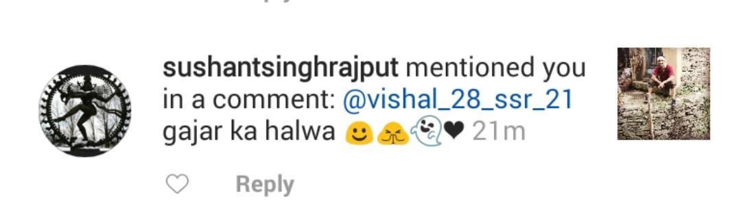 Today was the  day u replied. Where have u been ? It's been a year you haven't replied to me. I miss u💕. #cherishingmemories 
 #SushantSinghRajput