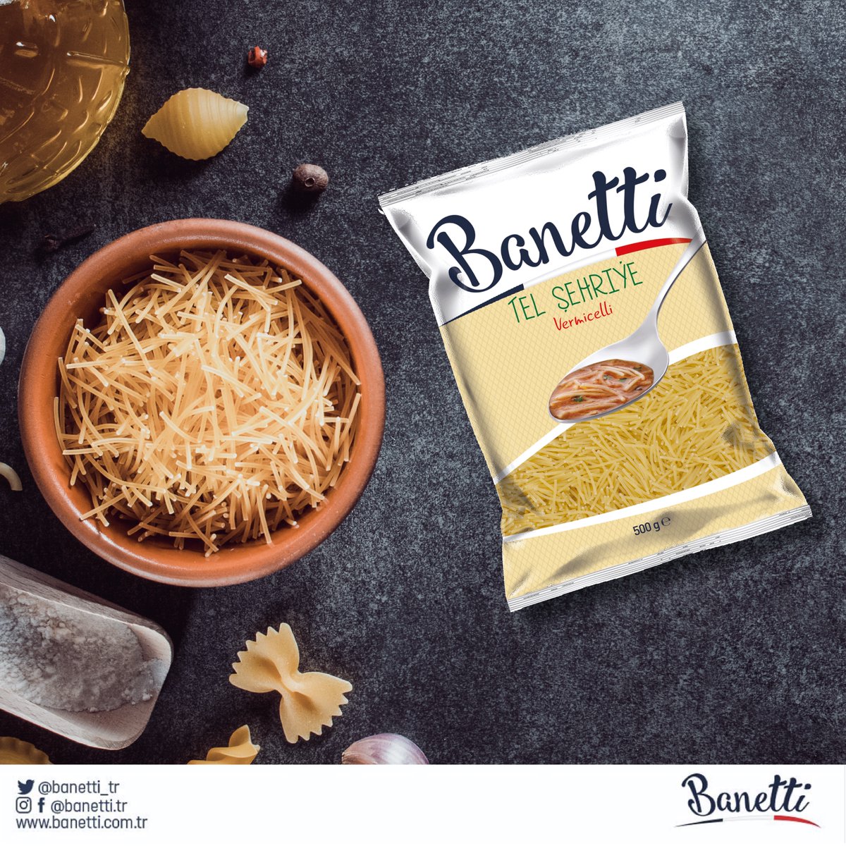 banetti_tr's tweet photo. Banetti Tel Şehriye ile sofralarınıza şenlik katın! 😋 😎
🛒https://t.co/qfxi1si6Je
📞0532 069 77 77
•
•
•
#banettimarket #banetti #spaghetti #makarna #un #noodle #irmik #sehriye #fettuccine #flour #kurabiye #telsehriye https://t.co/QauyHGBbTT