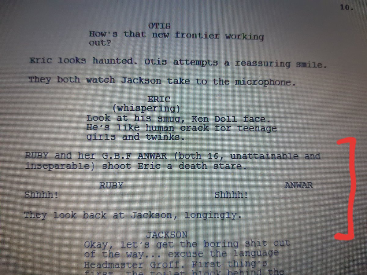 I would have loooved to see this! this is subtle and simple and it& #39;s just a footnote on the script but it& #39;s effective!! Robbed we were