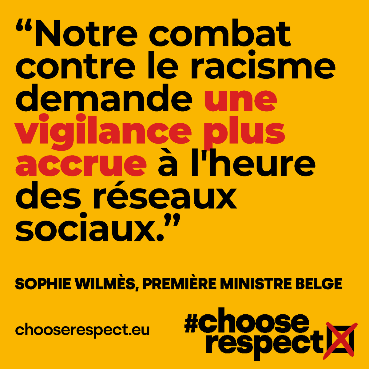 chooserespectEU's tweet photo. Vendredi dernier, la Première Ministre belge @Sophie_Wilmes a dit que le racisme anti-migrant est un "délit". Il est temps d'avoir des conversations plus humaines et de promouvoir le respect. #ChooseRespect https://t.co/c70oSHITwb https://t.co/eSKEhnNDOi