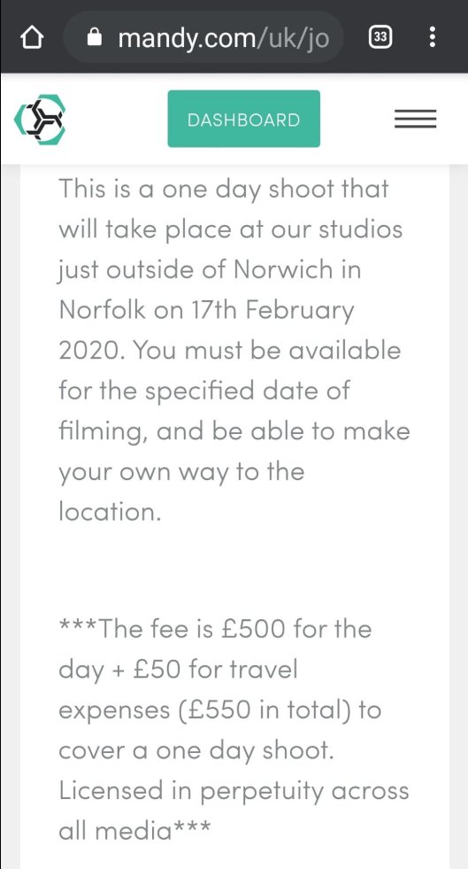 helenraw's tweet photo. Finance Commercial: £550
To include licence across ALL MEDIA in PERPETUITY! This means they can use this forever and ever and ever and ever with no extra money to you, the actor.
@JMSGroup @EquityLPNP @BritishActorNet https://t.co/w21wg3jYCI