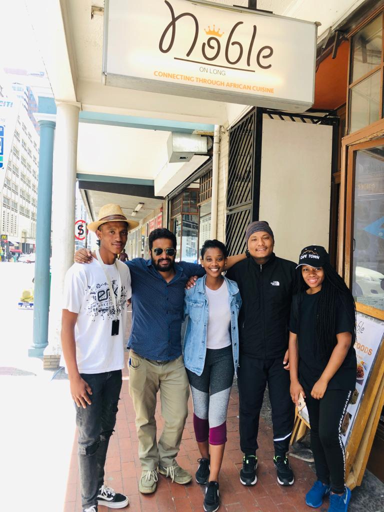 meAshishRajput's tweet photo. Trying out African Food at the Noble on Long restaurant.

35, Long Street, Cape Town, South Africa. 
With our Project Coordinator @siwe_sithole and my fellow team mates. @kgosiencho_pako @teachforgreen @ActivateZA @Pravah01
 #A!AmazingRace2020 #Exchange2020 https://t.co/hULdU9ueYL