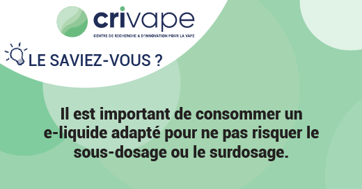 CRIVAPE1's tweet photo. La saveur et le taux de #nicotine du e-liquide jouent un rôle crucial dans le processus de sevrage tabagique via la cigarette électronique. https://t.co/eDF7opkqgv