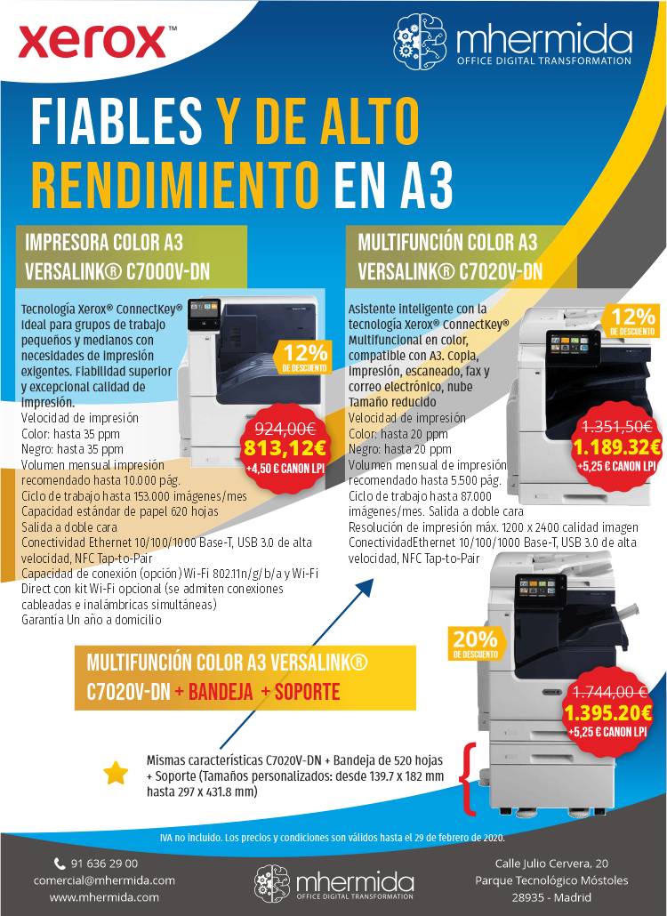 ▶️Descubre nuestra promoción de <a href="/XeroxEspana/">Xerox España</a>, impresoras A3. 
➡️Aprovecha tu oferta antes de que se nos agoten las existencias.

#SectorTic #Mhermida

 🔺ow.ly/7Wir30qcxLv