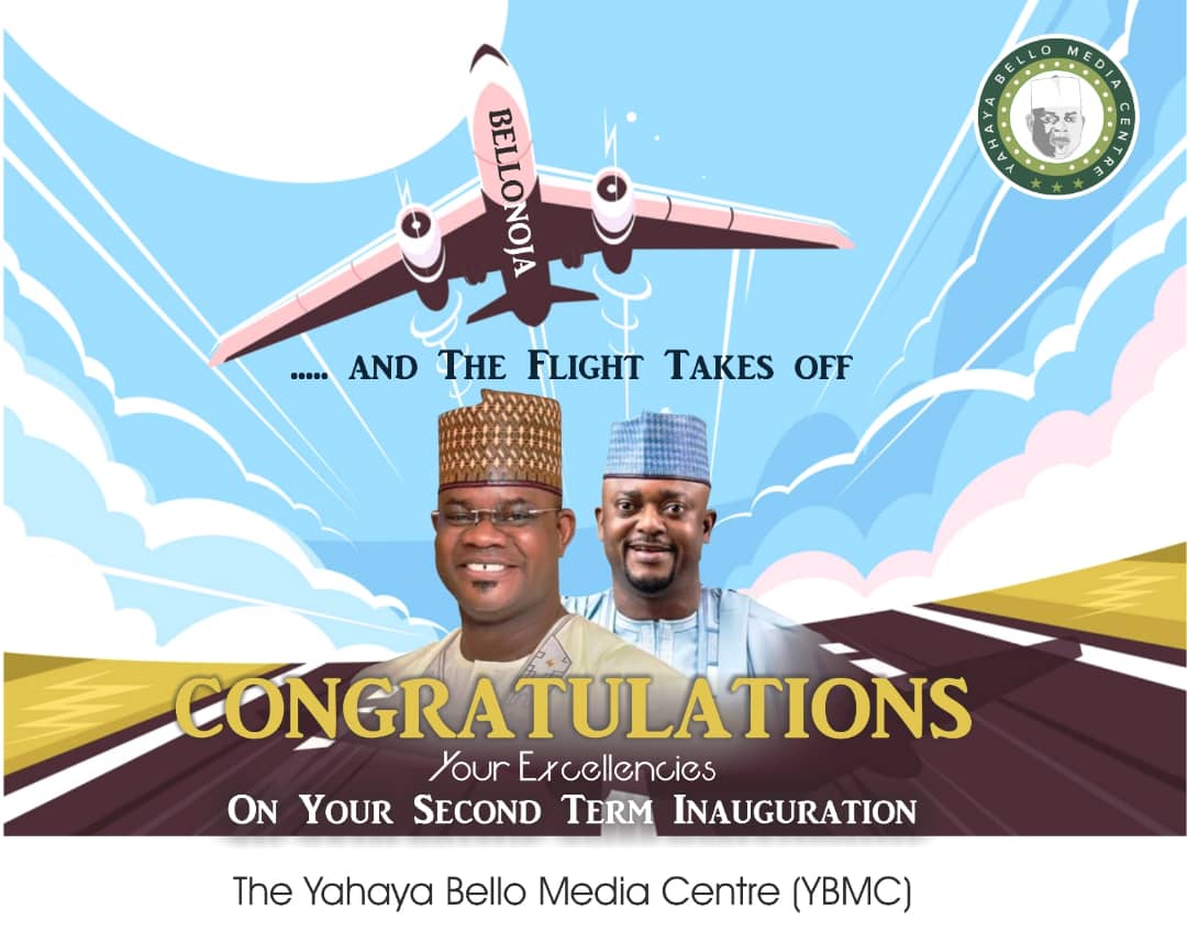 Ziliyaxx's tweet photo. The second term flight in Kogi State just off and it will land safely by His Grace.
Congratulations Kogi State.
Congratulations His Excellencies, Alhaji Yahaya Adoza Bello and Chief Edward @ed_onoja
#YBMC #BellOnoja #GYBCEDOInauguration https://t.co/3wsZJ4j1mO