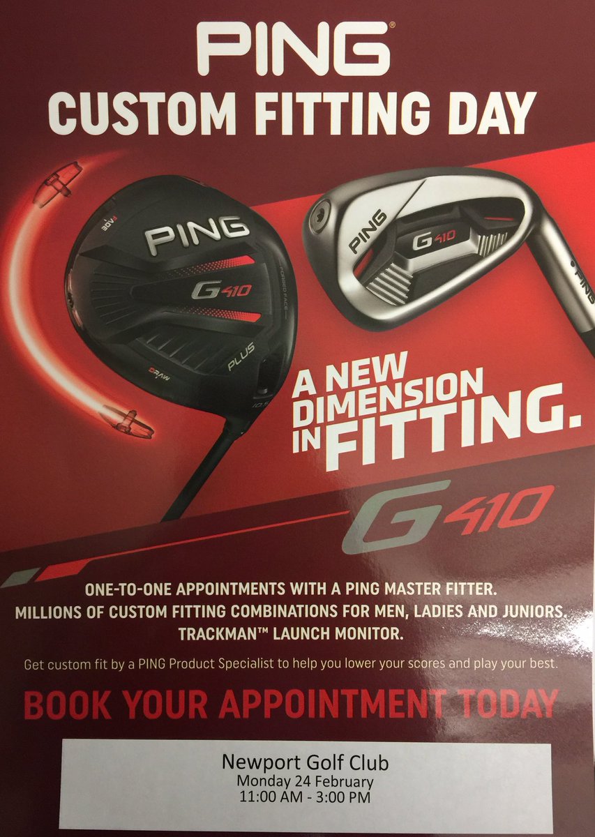 Coming soon !!! Ping Fitting Day 24th February 2020 <a href="/GolfNewport/">Newport Golf Club</a> times available from 11:00am to 15:00pm. Members and non members welcome. <a href="/PINGTourEurope/">PING Golf Europe</a> #playyourbest